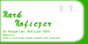 mark noficzer business card